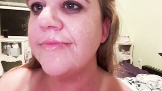 A nice hot load on my face and I swallow it all!