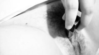 Black and white masturbation