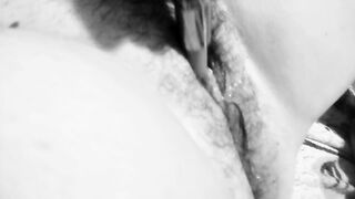 Black and white masturbation