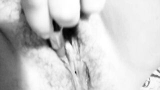 Black and white masturbation