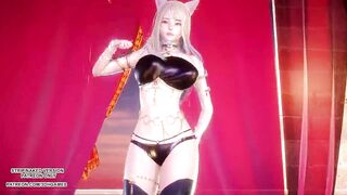 MMD Loona - PTT (Paint The Town) Sexy Kpop Dance Ahri Akali Seraphine League of Legends KDA