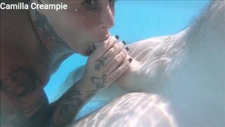 MFF Public Pool Underwater Blowjob and threesome Promo