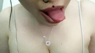 POV asmr licking and big tits