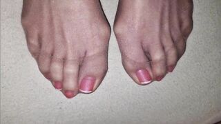 Cum on pearl france toenails nylon