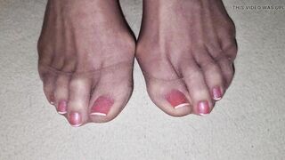 Cum on pearl france toenails nylon