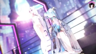 Emilia x Miku - Sexy Dance (3D HENTAI)