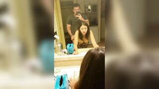 Tinder Girl Rough Mirror Sex in Beach Hotel