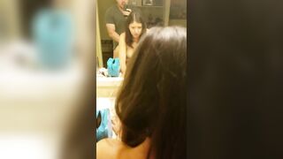 Tinder Girl Rough Mirror Sex in Beach Hotel