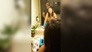 Tinder Girl Rough Mirror Sex in Beach Hotel