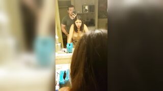 Tinder Girl Rough Mirror Sex in Beach Hotel