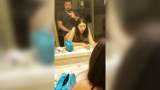 Tinder Girl Rough Mirror Sex in Beach Hotel