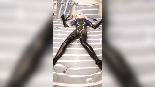 Kigurumi latex bondage vibrator