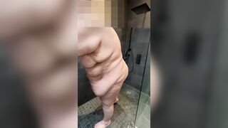 SSBBW has steamy shower then oils up her voluptous curves