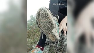 My very sweaty feet on the hike