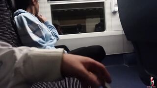 Italian consciuta gives me a blowjob on the train