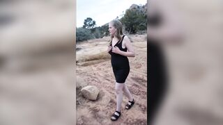 Pissing in public in a dress