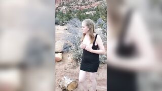 Pissing in public in a dress