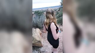 Pissing in public in a dress