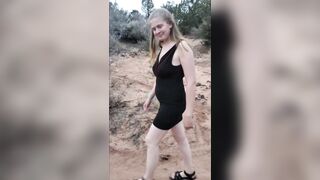 Pissing in public in a dress