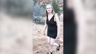 Pissing in public in a dress