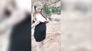 Pissing in public in a dress