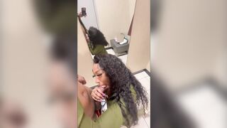 SHE TRIED TO KEEP QUIET WHILE GETTING FUCKED IN DRESSING ROOM PART 2 ( PEOPLE WERE EVERYWHERE)