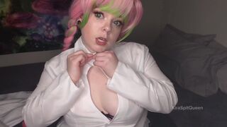 KiraSpitQueen Mitsuri Cosplay Demon Slayer Tease & Masturbation