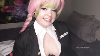 KiraSpitQueen Mitsuri Cosplay Demon Slayer Tease & Masturbation