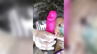 Goth Clown Girl gives Daddy a Deepthroat Blowjob