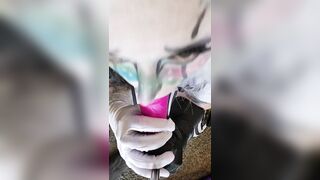 Goth Clown Girl gives Daddy a Deepthroat Blowjob