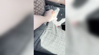 She is playing with my cock while im driving