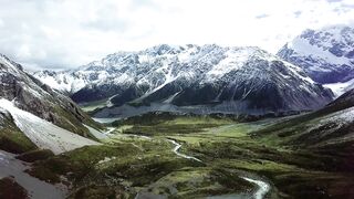 Hot girls in the mountains with quadcopters