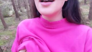 Outdoors risky JOI in the woods, your fantasy (GERMAN)