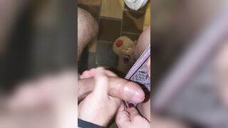 Mom got a stand up fuck in the kitchen. Daddy cum in her panties