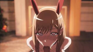 Hot Blonde Bunny Gives Blowjob then Gets Creampied - Uncensored 1080P Cartoon