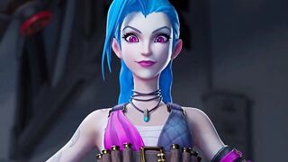 Jinx sucks cock and swallows all the cum