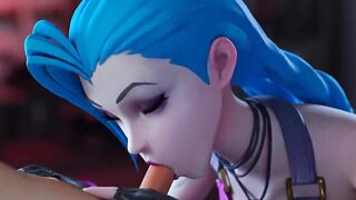 Jinx sucks cock and swallows all the cum