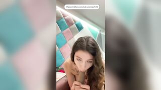 stepsister asks to seduce me with sucking dildo