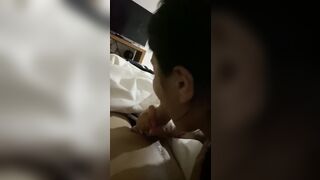 POV Cute Girl Sucking Pretty and Big Dick