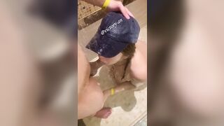 Insane wet Blowjob from busty blonde in shower