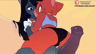 TWO CUTE FUTANARI FURRY GIRLS HENTAI STORY ANIMATION 4K 60FPS