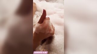 Sensual bubble baths in a hotel