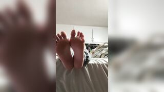 Soles all day in your face up and down giggling