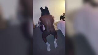 Wet pussy sounds as I enter her with my black cock