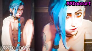 Arcane Leauge Of Legends Mix Hentai - Jinx blue hair Small Tits but i love it