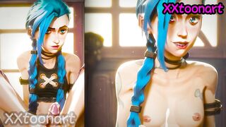 Arcane Leauge Of Legends Mix Hentai - Jinx blue hair Small Tits but i love it