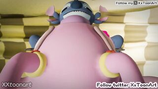 Stitch Movie 3D Hentai - Stitch sex with Female Stitch (Pink) in their bed room