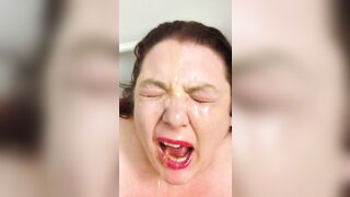 BBW Hooker sucks dick and drinks piss