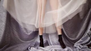 ASMR Girl Ballerina Puts on Black Socks & Rehearses Dances