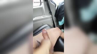 Handjob cumshot cfnm Guatemalan minivan